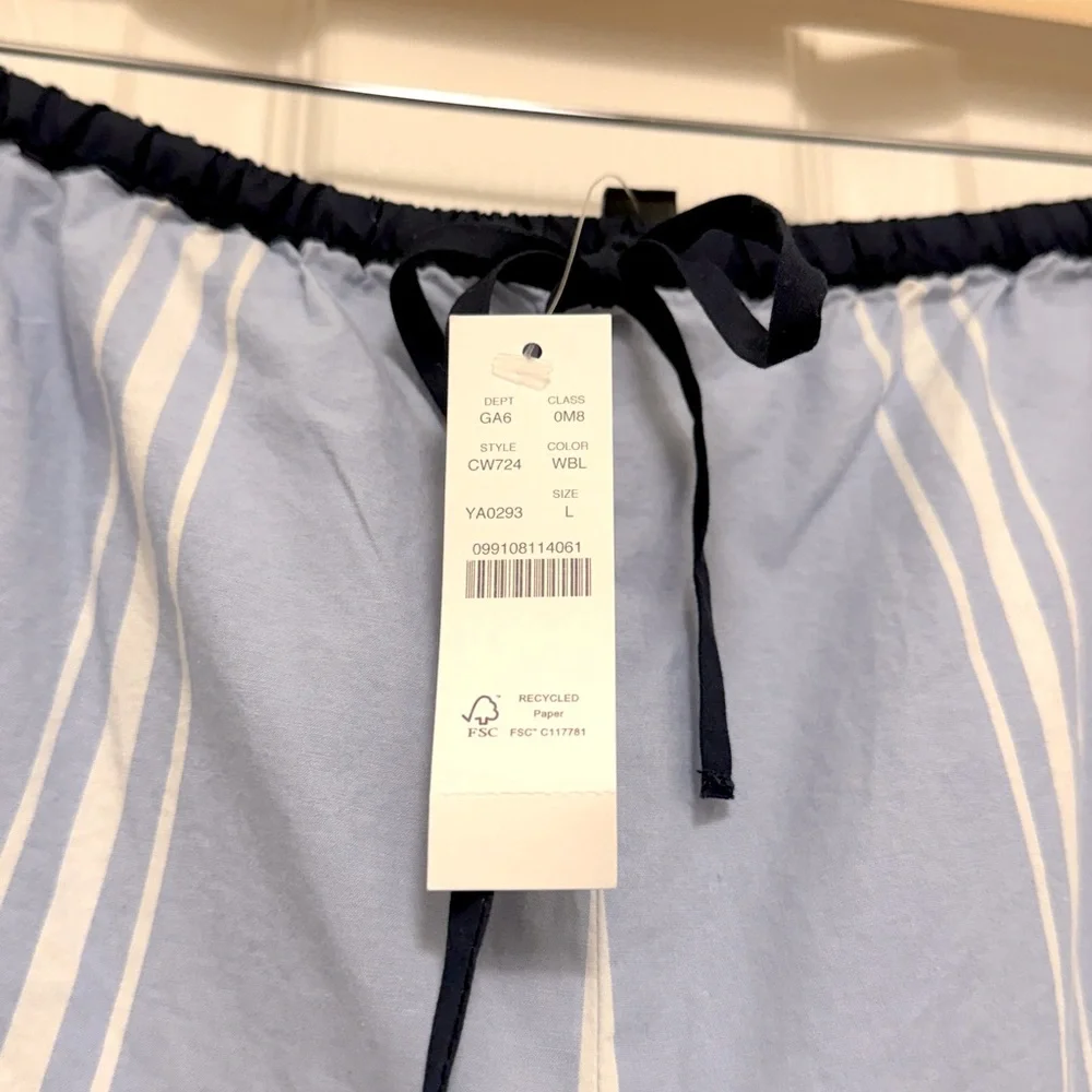 NWT J.Crew Cruise Drawstring Short in Striped Cotton Poplin